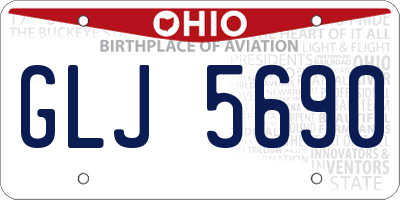 OH license plate GLJ5690