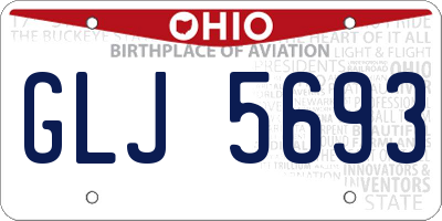 OH license plate GLJ5693