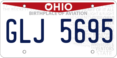 OH license plate GLJ5695
