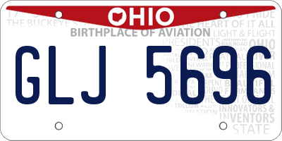 OH license plate GLJ5696