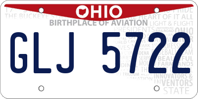 OH license plate GLJ5722