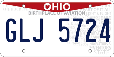 OH license plate GLJ5724