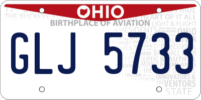 OH license plate GLJ5733