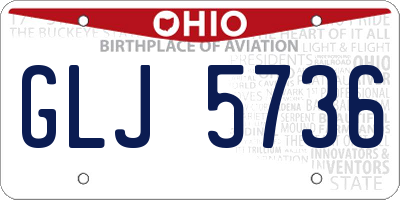 OH license plate GLJ5736