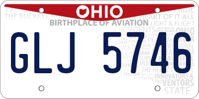 OH license plate GLJ5746