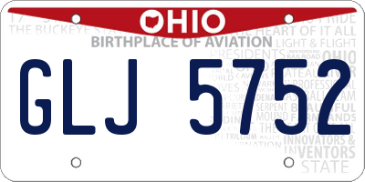 OH license plate GLJ5752
