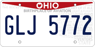 OH license plate GLJ5772