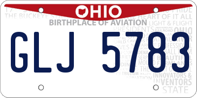 OH license plate GLJ5783