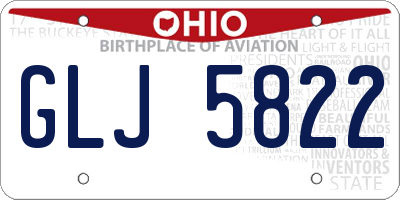 OH license plate GLJ5822