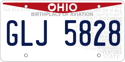 OH license plate GLJ5828