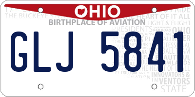 OH license plate GLJ5841