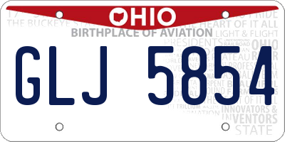 OH license plate GLJ5854