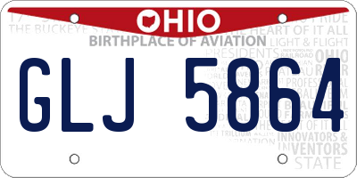 OH license plate GLJ5864