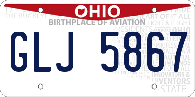 OH license plate GLJ5867