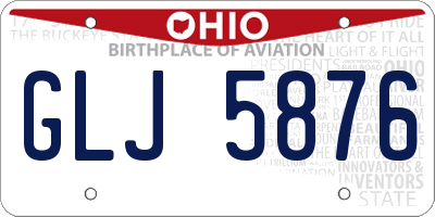OH license plate GLJ5876