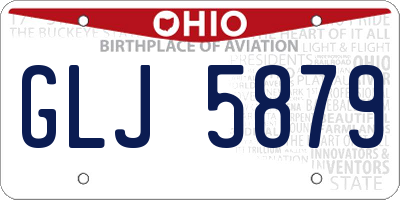 OH license plate GLJ5879