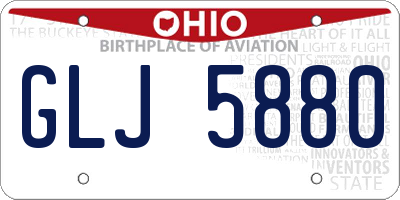 OH license plate GLJ5880