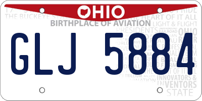 OH license plate GLJ5884