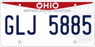 OH license plate GLJ5885