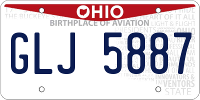 OH license plate GLJ5887