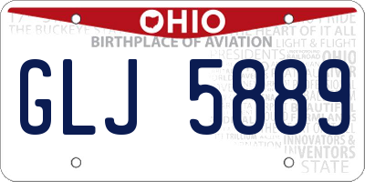 OH license plate GLJ5889