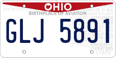 OH license plate GLJ5891