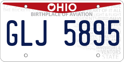 OH license plate GLJ5895