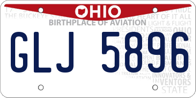 OH license plate GLJ5896