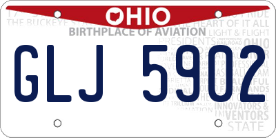OH license plate GLJ5902
