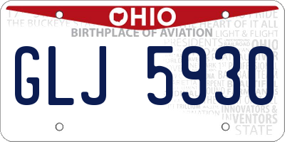 OH license plate GLJ5930