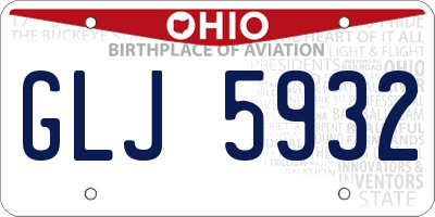 OH license plate GLJ5932