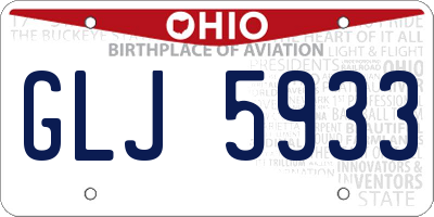 OH license plate GLJ5933