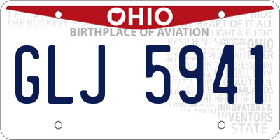 OH license plate GLJ5941