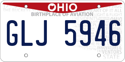 OH license plate GLJ5946
