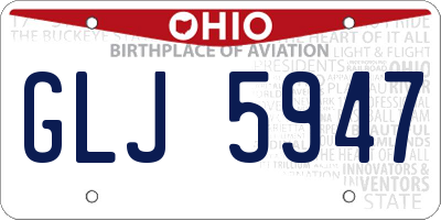 OH license plate GLJ5947