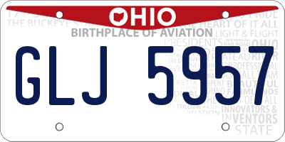 OH license plate GLJ5957