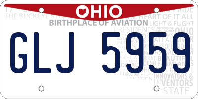 OH license plate GLJ5959