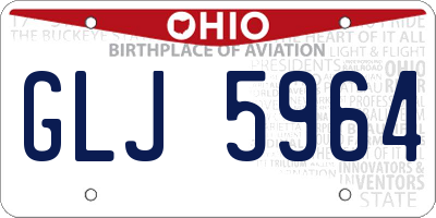 OH license plate GLJ5964
