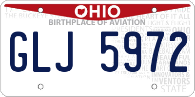 OH license plate GLJ5972