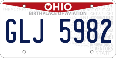 OH license plate GLJ5982