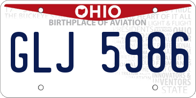 OH license plate GLJ5986