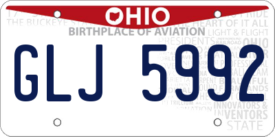 OH license plate GLJ5992