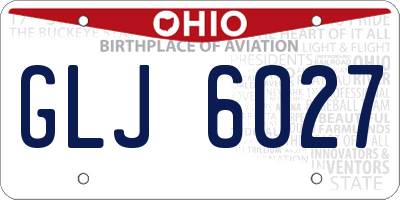 OH license plate GLJ6027
