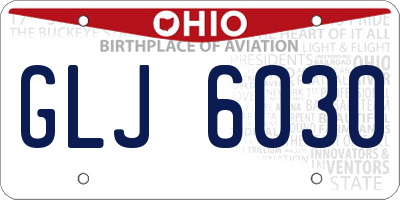 OH license plate GLJ6030