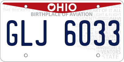 OH license plate GLJ6033