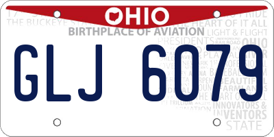 OH license plate GLJ6079