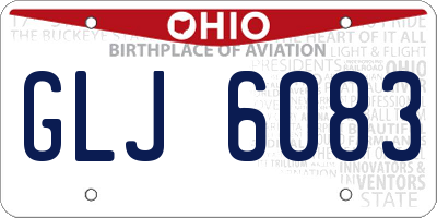 OH license plate GLJ6083