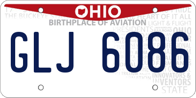 OH license plate GLJ6086
