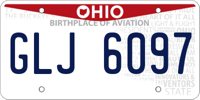 OH license plate GLJ6097