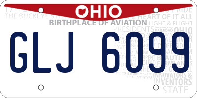 OH license plate GLJ6099